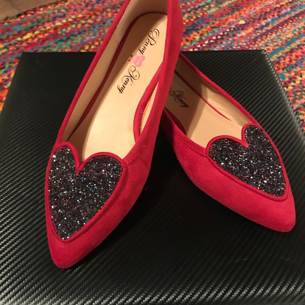 Red suede shoes